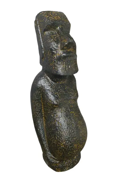 Product image 6 of the product “Moai full body, 81cm Height | GRC (Glassfibre Reinforced Concrete), Copper Finish ”